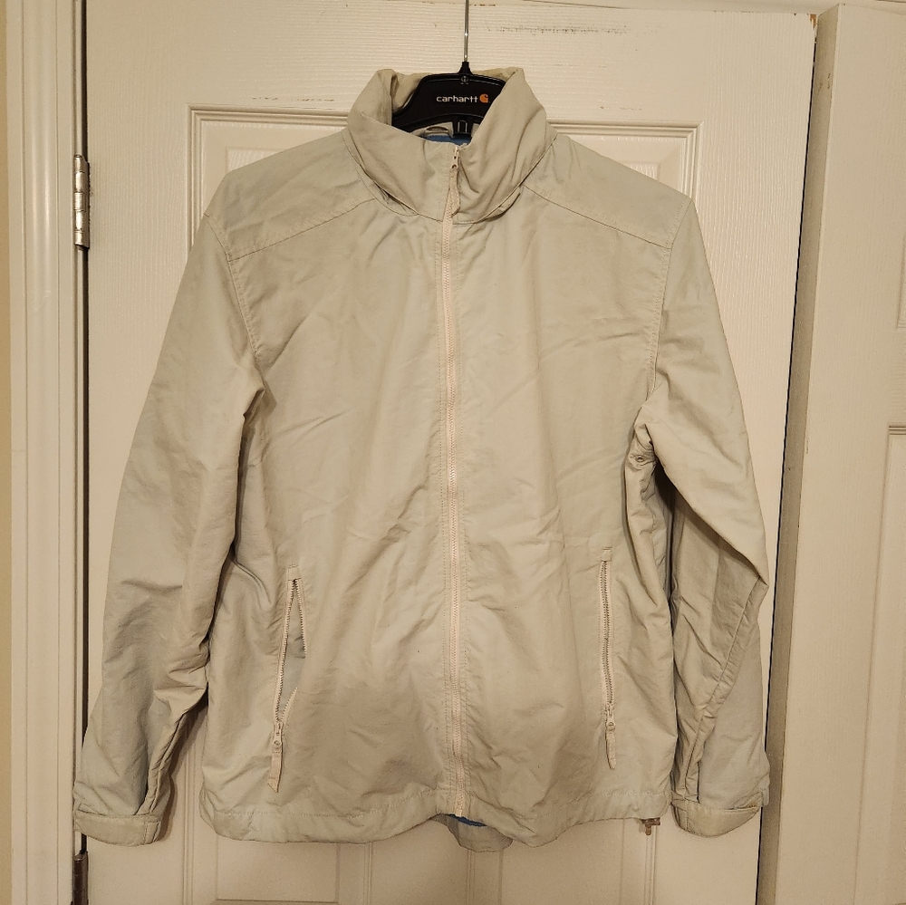 Lands end mens size large insulated mesh back full zip down jacket